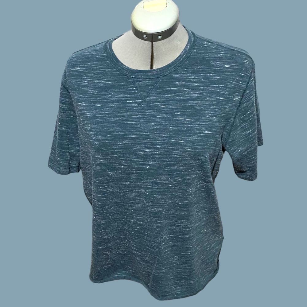 BILLY REID heather blue crop t-shirt Size L.